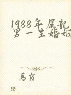 1988年属龙男一生婚姻状况