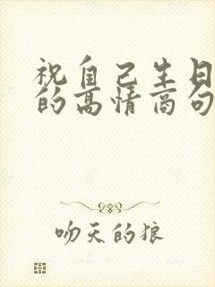 祝自己生日快乐的高情商句子简短