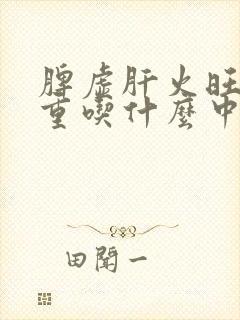 脾虚肝火旺湿气重吃什么中药