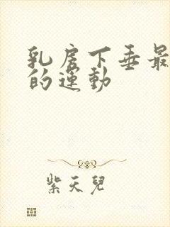 乳房下垂最有效的运动