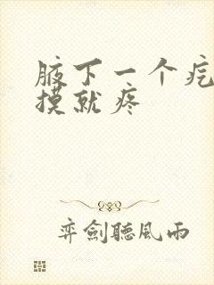 腋下一个疙瘩一摸就疼封面