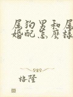 属狗男和属马女婚配怎么样