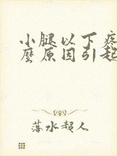 小腿以下疼痛什么原因引起的封面