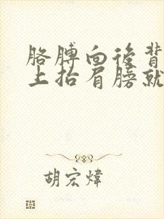 胳膊向后背再向上抬肩膀就疼封面