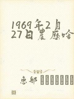 1969年2月27日农历啥命
