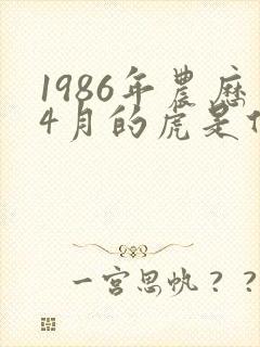 1986年农历4月的虎是什么命