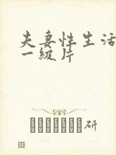 夫妻性生活黄色一级片