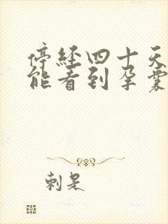 停经四十天b超能看到孕囊吗