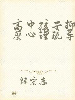 高中孩子抑郁怎么心理疏导封面