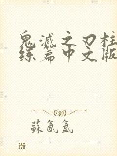 鬼灭之刃柱的训练篇中文版