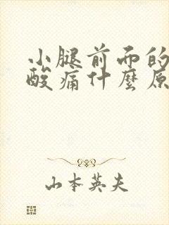 小腿前面的肌肉酸痛什么原因封面