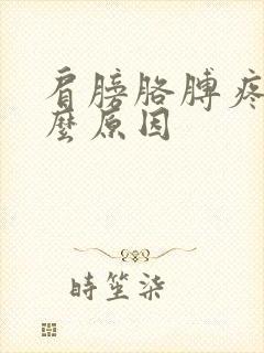 肩膀胳膊疼是什么原因