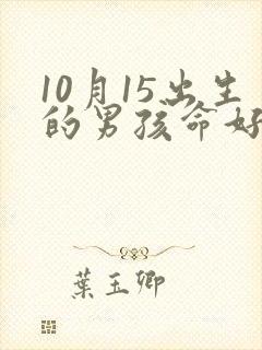 10月15出生的男孩命好不好