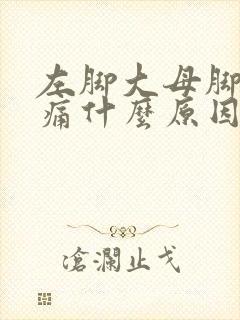 左脚大母脚趾疼痛什么原因封面