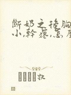 断奶之后胸部变小,干瘪,怎么恢复