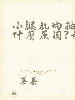 小腿肌肉抽筋是什么原因?如何解决