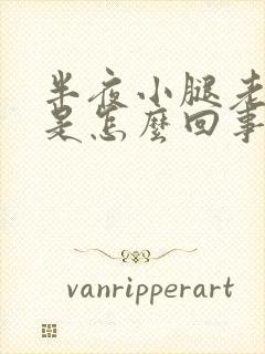 半夜小腿老抽筋是怎么回事封面