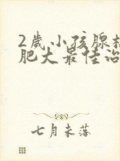 2岁小孩腺样体肥大最佳治疗方法