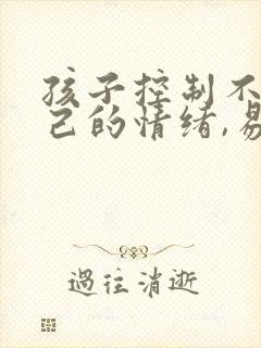 孩子控制不住自己的情绪,易怒,易烦躁封面