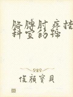 胳膊肘疼挂哪个科室的号封面