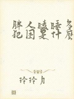 胖人瞌睡多总是犯困是什么原因