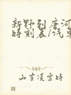 新野到唐河汽车时刻表/汽车票查询