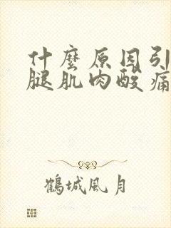 什么原因引起小腿肌肉酸痛封面