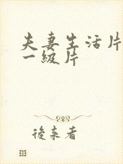 夫妻生活片黄色一级片