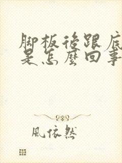 脚板后跟底下疼是怎么回事封面