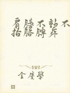 肩膀不动不疼一抬胳膊疼封面