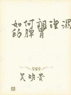 如何调理湿气重的脾胃