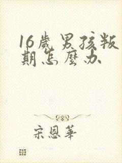 16岁男孩叛逆期怎么办