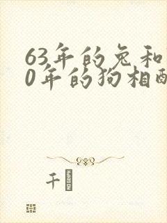 63年的兔和70年的狗相配财运如何