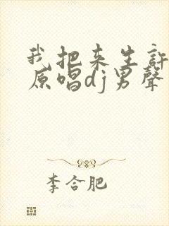 我把来生许给你原唱dj男声