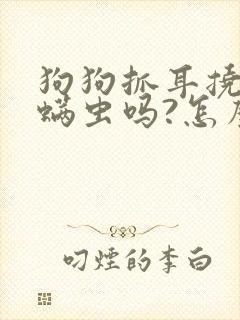 狗狗抓耳挠腮是螨虫吗?怎么治?