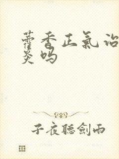 藿香正气治肠胃炎吗