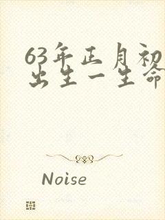 63年正月初七出生一生命运怎么样啊?