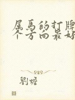 属马的打牌坐哪个方向最好