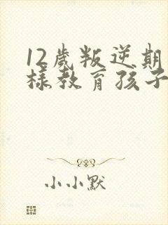 12岁叛逆期怎样教育孩子封面