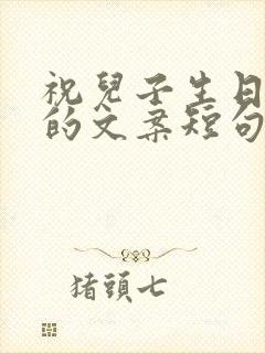 祝儿子生日快乐的文案短句暖心