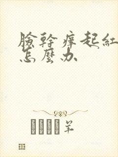 脸干痒起红疙瘩怎么办