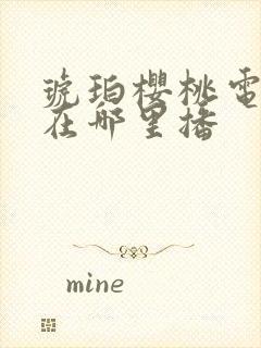 琥珀樱桃电视剧在哪里播封面