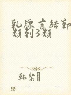 乳腺有结节从2类到3类