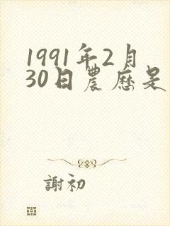 1991年2月30日农历是什么命封面