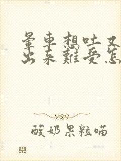 晕车想吐又吐不出来难受怎么办