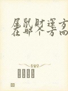 属鼠财运方位坐在哪个方向