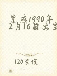 农历1990年2月16日出生什么命