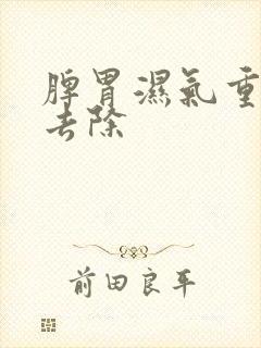 脾胃湿气重怎么去除