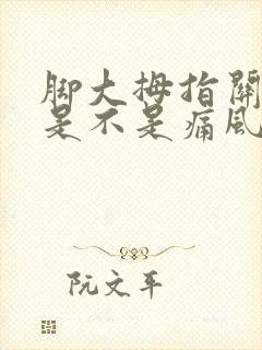 脚大拇指关节痛是不是痛风