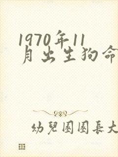 1970年11月出生狗命运
